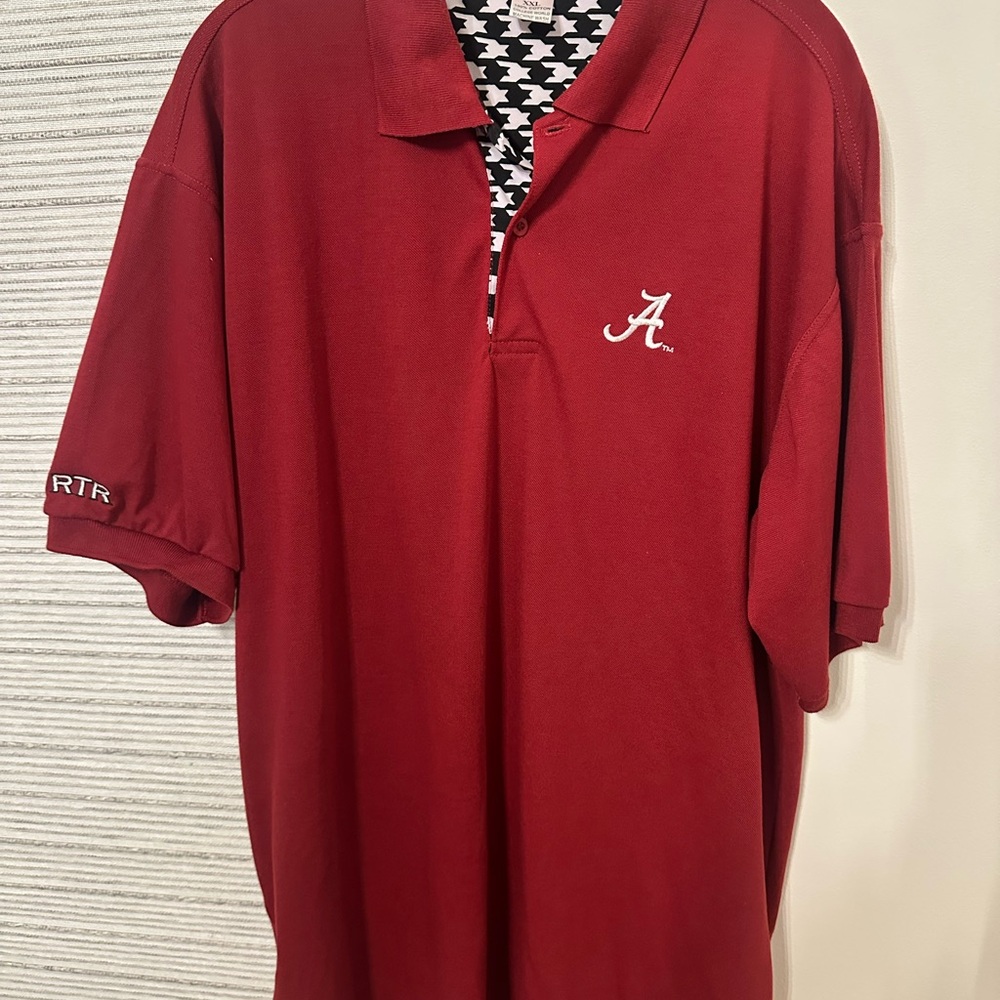 Men’s Alabama Crimson Polo Shirt with Embroidered Logo